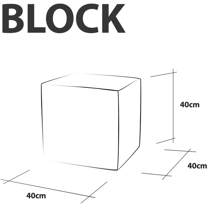 Пуф для ніг, штучна шкіра/мікрофібра, кубоподібний куб, пуф/оттоманка/підставка для ніг для вітальні, декор для дому, 40x40x40 см, Faber Orange A44