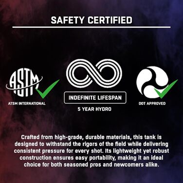 Система стисненого повітря HK Army Aluminum HPA – 48ci/3000 psi, синій, стандартний регулятор 800 psi, 5-річний гідроцикл