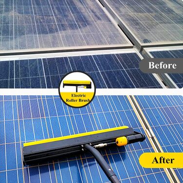 Щітка для миття вікон WuDLi Електричний стовп для миття вікон, телескопічна щітка з водяним приводом, висувний очищувач на батарей