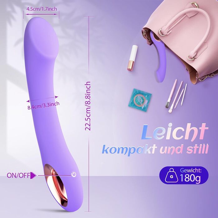 Вібратор-фалоімітатор Gobeken для жінок, з 10 режимами вібрації та кутом нахилу 30°