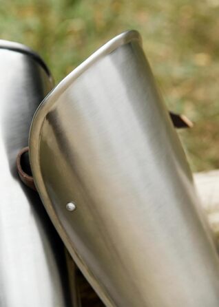 Бойовий торговець - Наголенники, пара, сталь 2 мм - Ножні трубки - середньовіччя, LARP