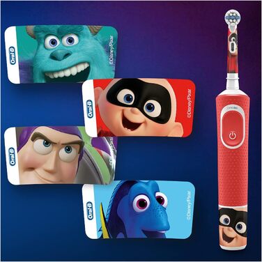 Електрична зубна щітка Oral-B Kids, акумуляторна, 1 ручка Disney Pixar, від 3 років