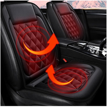 Чохли для сидінь NURII з підігрівом 12 В, інтелектуальне керування, регульована температура Підігрів сидінь Uto 12 В Універсальні комфортні чохли для вантажівки, -1Pckung 1Pckung (B, 2Pack)