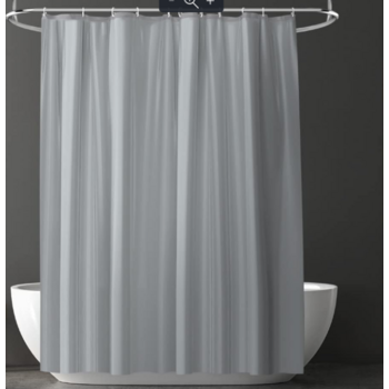 Шторка для душу URAQT, водонепроникна шторка для душу з захистом від цвілі, що швидко висихає, шторка для душу PEVA, яку можна прати, 180x180 см з 12 кільцями для шторки, шторка для душу з візерунком (світло сіра)
