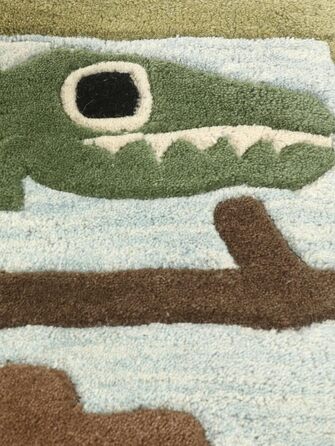 Зоопарк ручної роботи, Килимок для дитячої кімнати, 170 x 240 см, Дитячий килимок для дітей, Ігровий килимок для немовлят, Сучасни