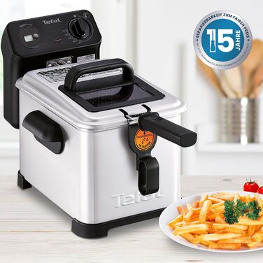 Електрична фритюрниця Tefal FR5160 Filtra Pro об'єм олії 4 л ситечко для очищення олії деталі можна мити в посудомийній машині огл