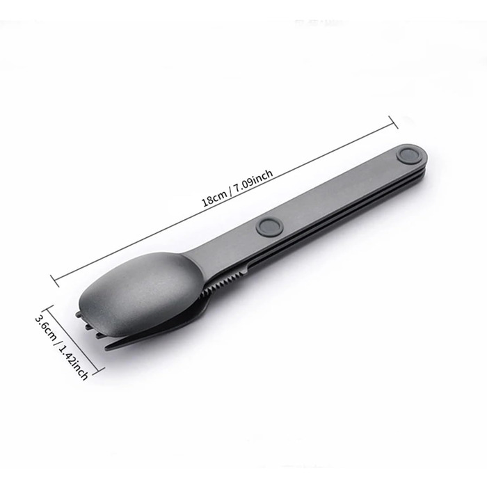 Універсальний набір магнітних столових приборів із 3 предметів кемпінгова ложка, виделка, ніж, портативне дорожнє начиння для пікніка, легкі алюмінієві інструменти для харчування на свіжому повітрі (зелений)