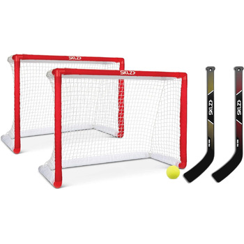Набір для хокею SKLZ Pro Mini, з 2 воротами, 2 ключками та 1 м&39ячем, один розмір, червоний, унікальний розмір