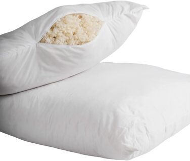 Подушка 80x80 см Високоякісна подушка для сну з вовняним наповнювачем та бавовняним чохлом Зручна, дихаюча та підходить для використання цілий рік