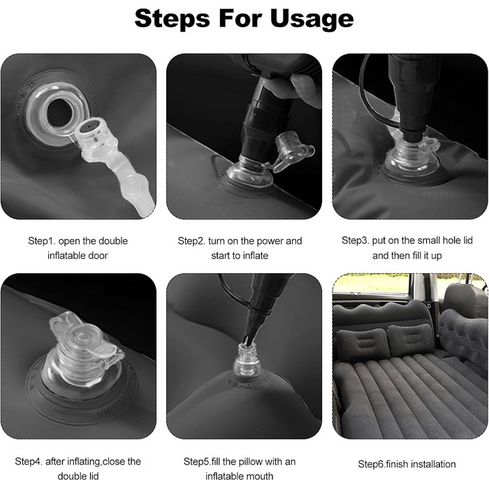 Автомобільний матрац для Mercedes-Benz Vito (W447) Extra Long 2014-, надувний матрац для заднього сидіння автомобіля, надувний матрац автомобіля, комбінований автомобільний матрац, комбінований автомобільний надувний матрац, стандартне фарбування B-paint 