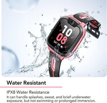 Дитячий смарт-годинник з GPS та телефоном, Дитячий смарт-годинник з GPS, Дитячий смарт-годинник з тривалим відео- та телефонним зв&39язком, Водонепроникний IPX8 (зелений) Зелений Z1, 1