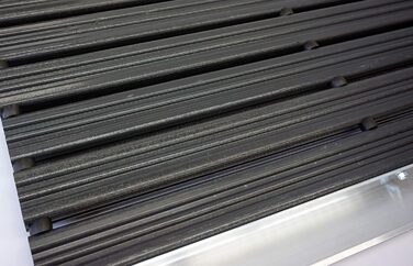 Килимок для вулиці Astra Super Brush - Алюмінієвий килимок - Алюмінієвий килимок для бруду для використання в приміщенні - Надзвичайно міцний - Нековзний - Екологічний - 40x60 см, Чорний 40 x 60 см (Прямокутний) Чорний