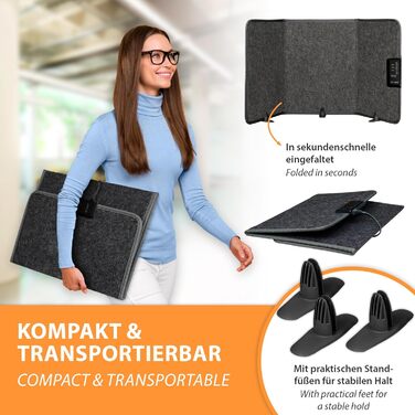 Інфрачервоний обігрівач для столу Mi-Heat 260 Вт Окремостоячий обігрівач для офісного столу, робочого місця під столом Температура до 60C, складний, сірий