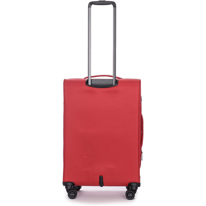 Валіза Stratic Light Soft Shell, на візках, ручна поклажа, замок TSA, 4 колеса, розширювана, червона