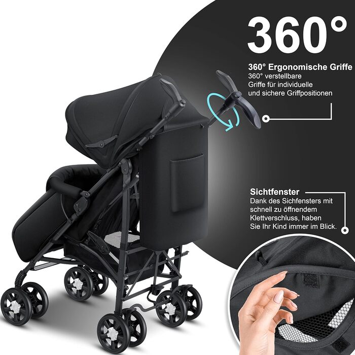 Коляска City-Pro Buggy Дитяча коляска Складна прогулянкова коляска Спортивна коляска Складається на 360 6-дюймові колеса В комплек