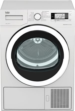 Сушильна машина Beko B5T4824IF bPRO 500 до 8 кг, клас енергоспоживання A, з тепловим насосом підходить для алергіків, 15 програм,  дизайн преміум-класу, білий