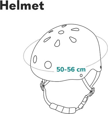 Дитячий захисний шолом LIONELO Helmet, регульований 50-56 см, захист підборіддя, сертифікований Intertek, для дівчаток і хлопчиків