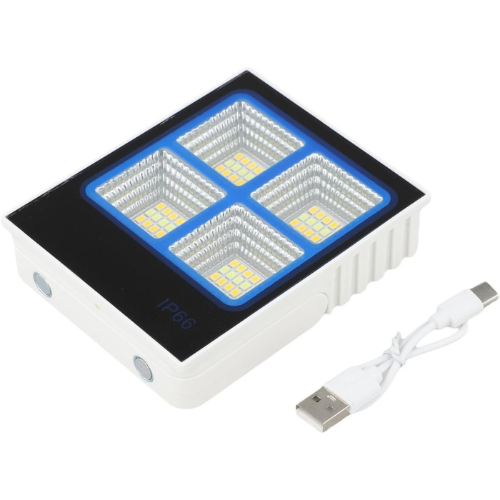 Сонячний кемпінговий ліхтар зі світлодіодом, 1200 мАг, функція заряджання через USB, перезаряджається для мобільних пристроїв, яскраве освітлення для кемпінгу та надзвичайних ситуацій, колір помаранчевий