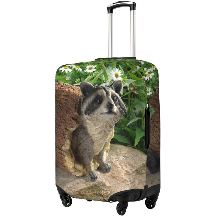 Чохол для валізи Єнот, еластичний захисний чохол від подряпин та пилу, чорний, розмір 90