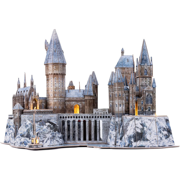 Пазл EXPLORA Сяючий замок Гоґвортс (офіційна ліцензія Harry Potter) 202 деталі, арт. 540312 конструктор для моделювання від 8 років, без клею та ножиць, 3D-