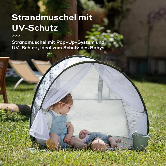 Пляжний навіс Babymoov із захистом від сонця з ультрафіолетом - SPF 50, система розкладання, сонцезахисний засіб, Прованс