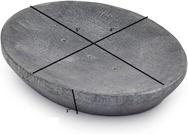 Мильниця ручної роботи з індійського каменю, сіра, аксесуар для ванної кімнати для умивальника, ванни або душу, 12 х 10 см