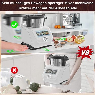 Акрилова підкладка для розсувної дошки для Monsieur Cuisine Smart/Connect, Black Slip Pad Glider Underlay Кухонна стільниця Аксесуари для MCC/Monsieur Cuisine Trend/Smart
