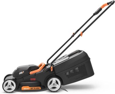 Акумуляторна газонокосарка WORX WG730E 20В та WA3553 Акумулятор 20В - Перезаряджається, потужний акумулятор з вбудованим індикатором рівня заряду для всіх пристроїв WORX - Li-Ion акумулятор 4000 мАг PowerShare