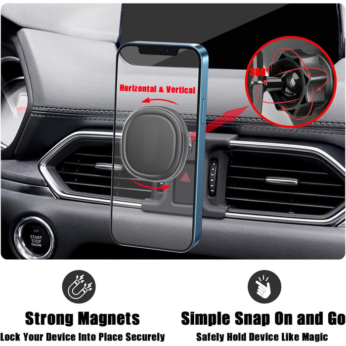 Автомобільний тримач для мобільного телефону з вентиляційним отвором Тримач для мобільного телефону Автомобільне кріплення для Maz