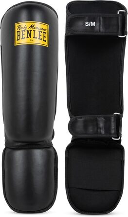 Щитки для гомілок BENLEE зі штучної шкіри Guardian чорного кольору, розмір L-XL, одинарні