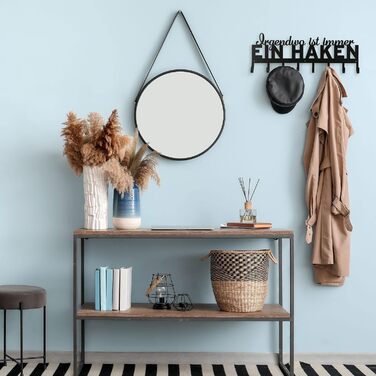 Вішалка для одягу Cepewa, щоб повісити Десь завжди є гачок кажучи 8 гачків 70x25x5см залізо гачки для пальто гачок вішалка (1 x ві