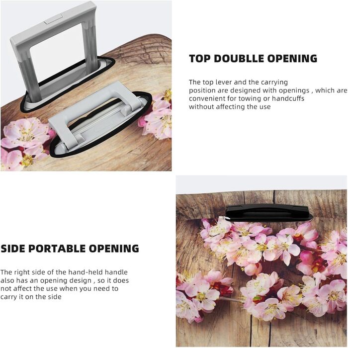 Чохол для валізи Квітучий пірїнок з принтом на деревяній текстурі, еластичний захист від подряпин та пилу, чорний, розмір 85 см