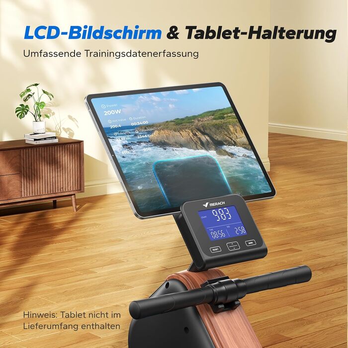 Складаний домашній гребний тренажер MERACH, магнітний, тихий гребний тренажер з ексклюзивним додатком, покращеними та подовженими напрямними рейками для більшої свободи рухів, ручне регулювання R15B2 (класичний)