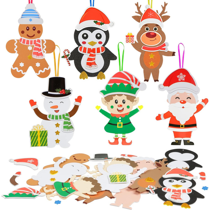 Набір для творчості LAMEK, 12 шт., різдвяні фігурки EVA