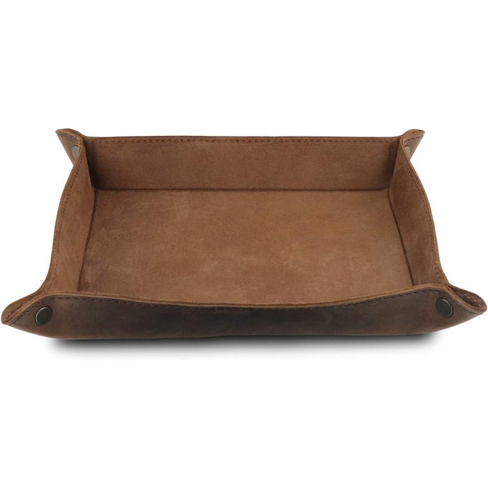 Піднос Londo з натуральної шкіри - шкіряний органайзер, практична коробка для зберігання - для гаманців, годинників, ключів, монет, мобільних телефонів та канцелярського приладдя, норка