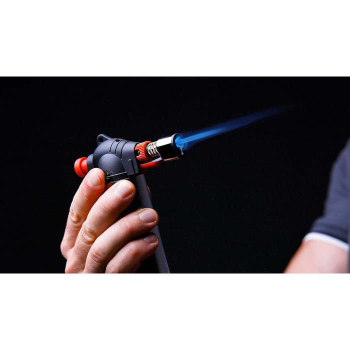 Пальник ROTHENBERGER Industrial - Crme Brle Gourmet, включаючи 2 запасні газові насадки Пальник Бунзена Кухонний пальник Паяльний пальник Робоча температура 450 Великий газовий балон з 2 газовими насадками