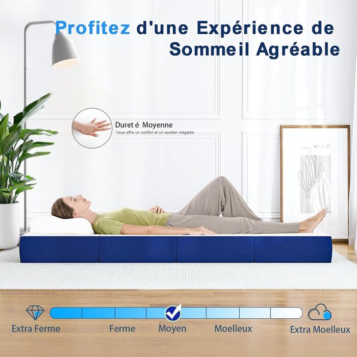 Розкладний матрац, додатковий матрац (120x190x10 см) 120x195