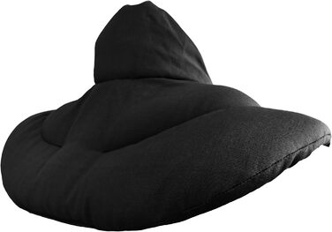 Чорна подушка для шиї зі стійкою - подушка зі спельти - подушка для шиї, подушка з підігрівом - подушка зі зерна та спельти для шиї та плечей