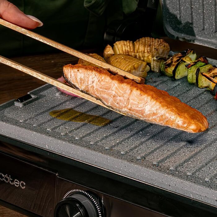 Електричний контактний гриль Cecotec Rock'nGrill 2200 Dual, розкриття 180, 29x23 см, 2200 Вт