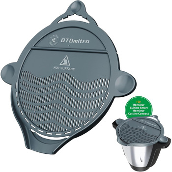 Ситечко OTOmitra Spout для змішування чаші Monsieur Cuisine Connect і Smart, насадка-ситечко для кухонного комбайна MCC Lidl, допоміжний засіб для наливання для MCS, ситечко для пасти BPA Frei, кухонне ситечко, ситечко для зливу овочів (сірий)Ситечко для 