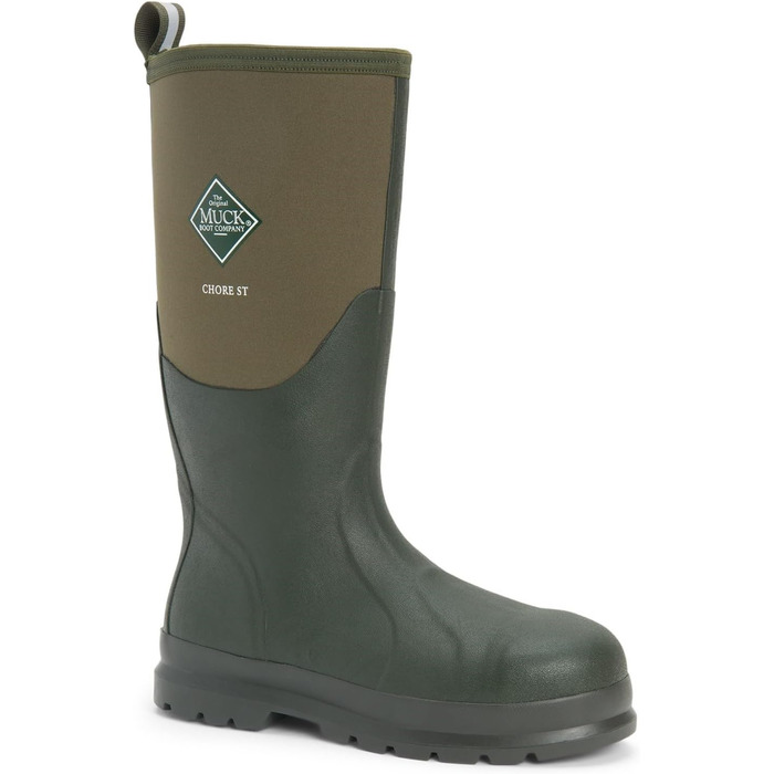 Чоботи Muck Boots унісекс, захисні гумові, сталеві, розмір 46 EU, зелені, мохові, шт.