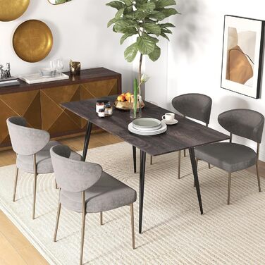 Розсувний прямокутний обідній стіл HOMCOM для 6-8 осіб з дерев&39яним виглядом, розсувними поручнями та замками, обідній стіл, сірий, 120-160 см, сірий 160Д x 75Ш x 77В см