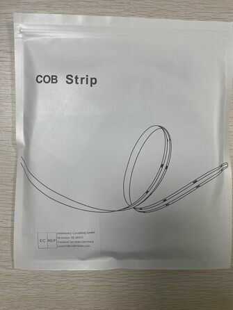 Світлодіодна стрічка COB 10 м теплий білий, світлодіодна стрічка 2700K, 24 В, CRI 92, ширина 8 мм, світлодіодна стрічка біла дуже яскрава для спальні, телевізора, кухні, вітальні, DIY, світлодіодна стрічка самоклеюча (без джерела живлення) 2700k 10M