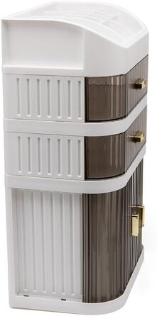 Косметична коробка для зберігання, розсувні двері, шухляда, стіл, багатофункціональна шафа для зберігання, багатошарова косметична коробка, комод (стиль A)