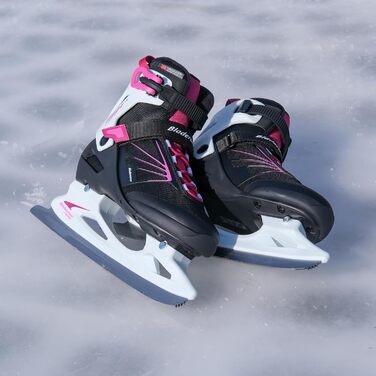 Жіночі коньки Rollerblade Bladerunner Ice by Igniter XT, чорний/зимовий зелений/фуксія, розмір 41 (UK 7.5 / US 9.5)