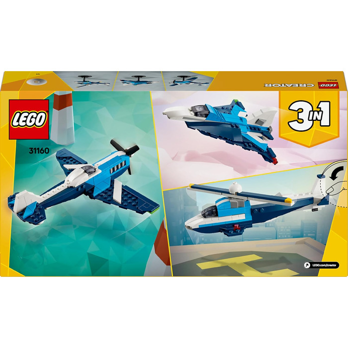 Конструктор LEGO Creator 3-in-1 Aviator: Racing Plane Toy 31160, 178 деталей, літаки та гелікоптер