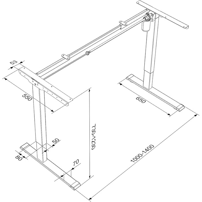 Стіл з електричним регулюванням висоти, функцією пам&39яті, регульованим захистом від зіткнень та плавним пуском/зупинкою для використання вдома (білий) White Max 1, 1