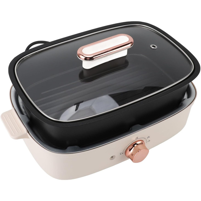 Багатофункціональні електричні каструлі та сковорідки, гарячі каструлі, покриття стіками, регульований контроль температури, кухонне приладдя (HEEPDDmh4gqn3xu6-11)