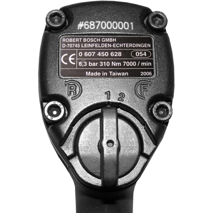 Пневматичний ударний гайковерт Bosch Professional 1/2 (частота обертання на холостому ходу 7000 хв-1, макс. крутний момент 310 Нм)