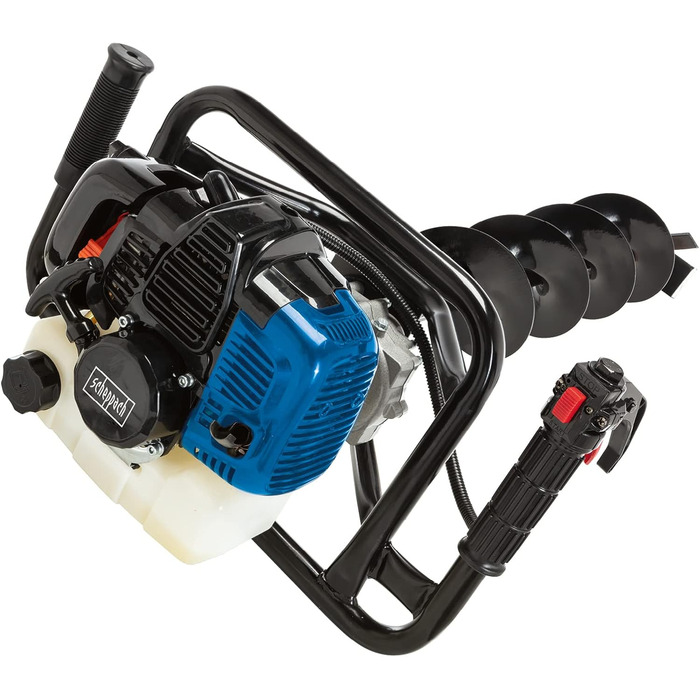 Бензиновий Бур для Землі Бур для Ям, Бур для Стовпів, Садовий Бур Довжина Бура 800 мм Зручний з Двома Ручками Потужність 1450 Вт Максимальний Діаметр Буріння 200 мм В Комплекті Бури 100, 150, 200 мм, 2000